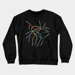 Modular Synthesizer Audio Engineer Mixer Cables Crewneck Sweatshirt